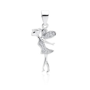 Pandantiv argint zână cu pietre DiAmanti Z1600C-DIA (Argint 925‰ 1 g.)